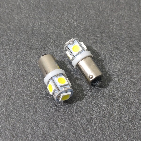 BA9S 5SMD 5050 T4W LED Білий