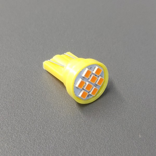 T10 WY5W W2.1x9.5d 8smd 1206 LED Жовтий