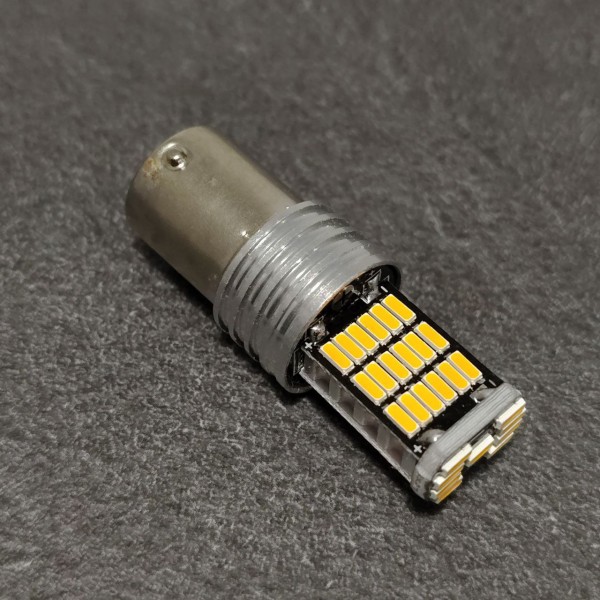 Ba15s 1156 P21W 45SMD 4014 12V 24V LED Жовтий